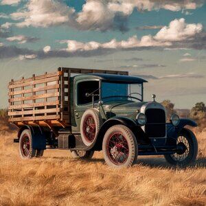 8x10 glossy farm truck print